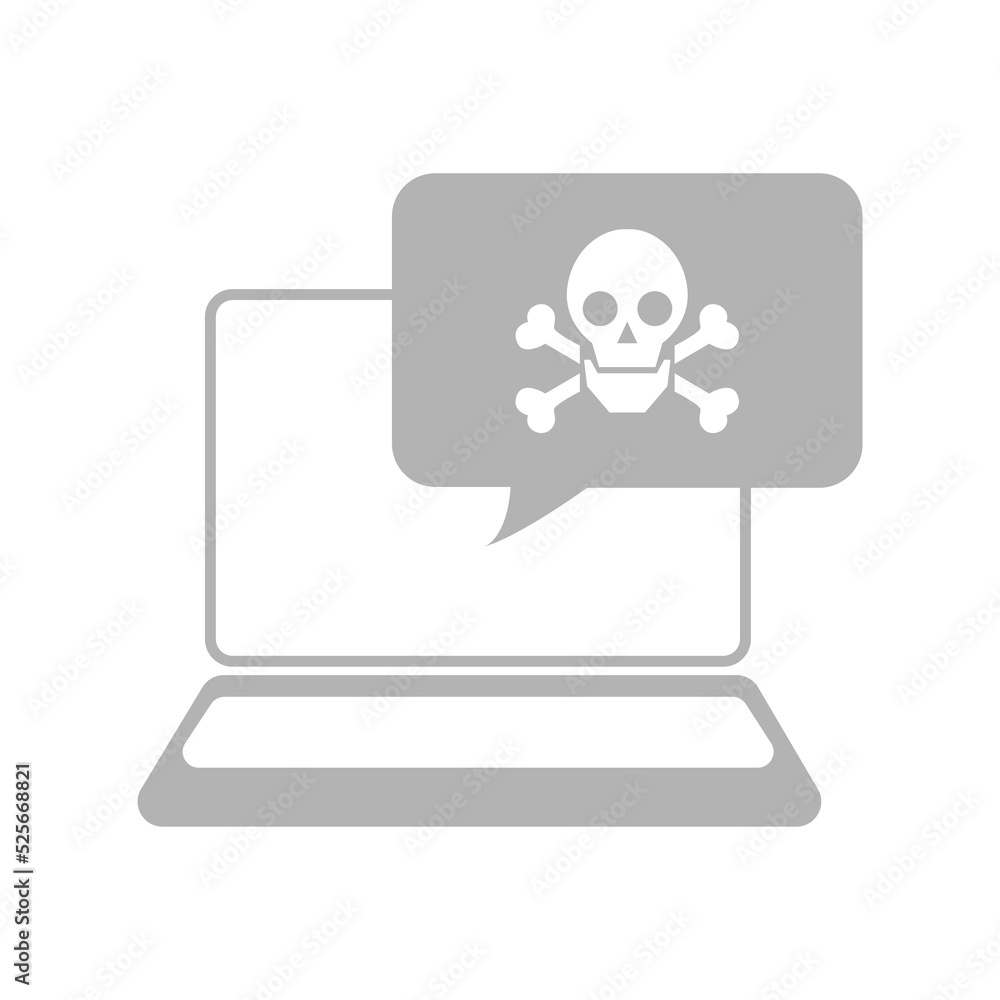 icon, pc virus danger, vector illustration icon, pc virus danger, vector illustration
