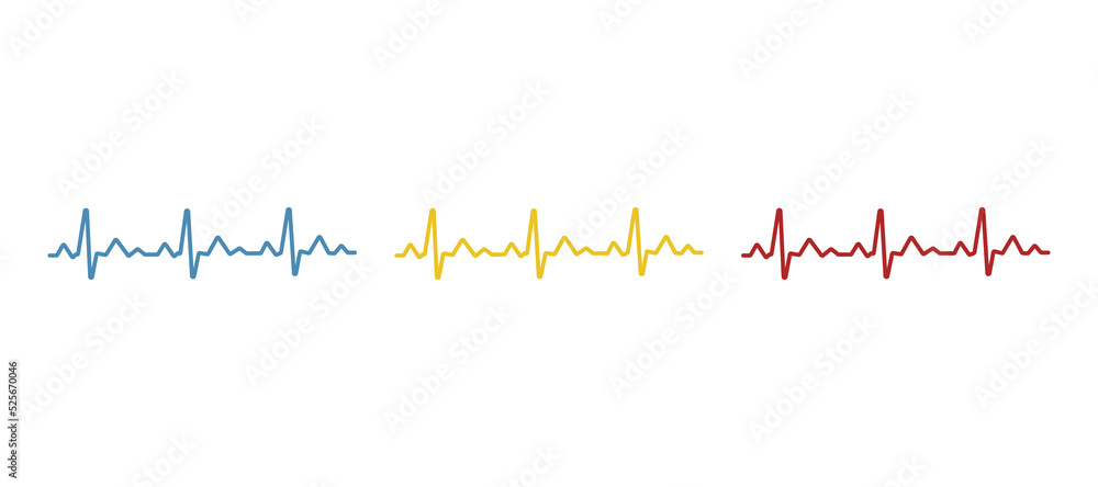heart beat icon on white background, vector illustration
