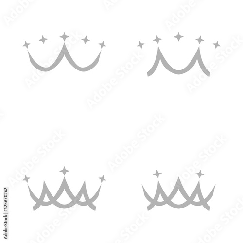 crown icon on a white background, vector illustration