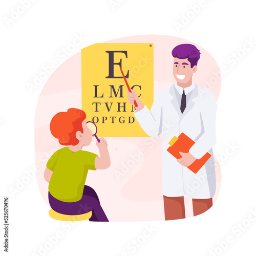 Ophthalmologist isolated cartoon vector illustration.