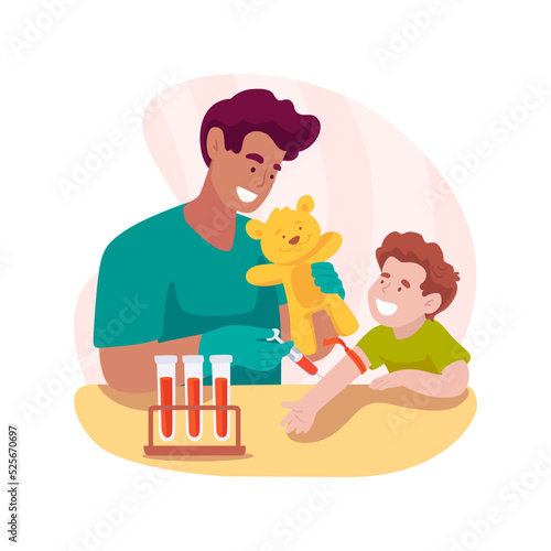 Blood test isolated cartoon vector illustration.