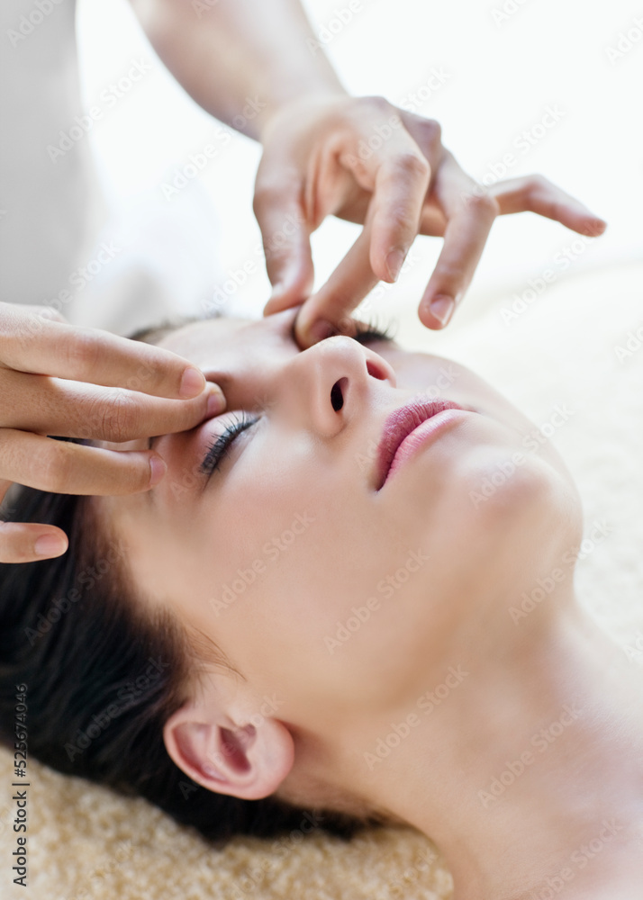 A woman receives a purifying Facial at a resort spa in Thailand. A woman receives a purifying Facial at a resort spa in Thailand.