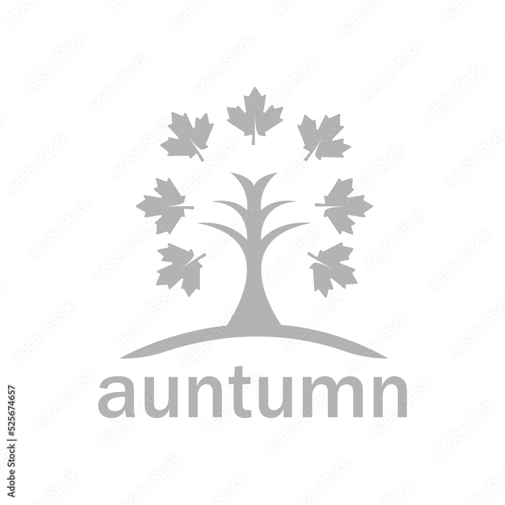 Obraz premium leaf icon, autumn concept, vector illustration