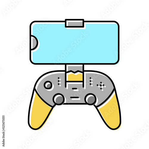 gamepad controller for phone color icon vector illustration