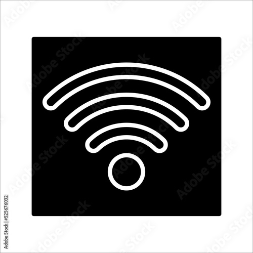 WIFI icon vector, wireless internet sign isolated on white background, flat style, vector illustration