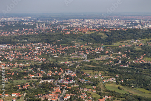 Fototapeta Naklejka Na Ścianę i Meble -  Landscape from Avala Tower near city of Belgrade, Serbia