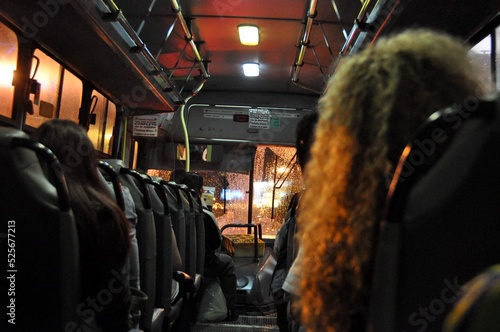 City Bus Rainy Night