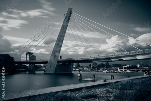 Beautiful shot of the Lekki - Ikoyi Link Bridge over a river in Nigeria