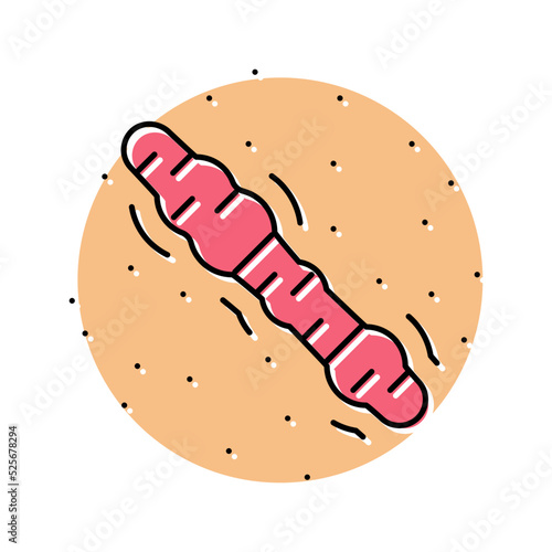 keloid scar color icon vector illustration