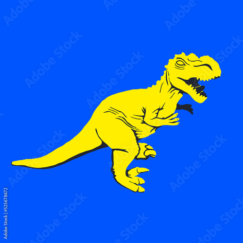 fashion minimal illustration. stylish angry dinosaur