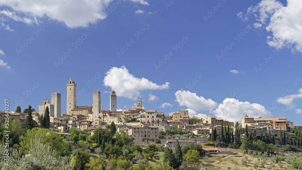 view of San Gimignano, province of Siena, Tuscany, Italy