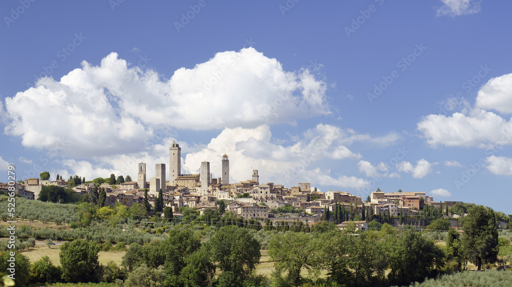 landscape of Saint Gimignano, Tuscany, Italy, Europe