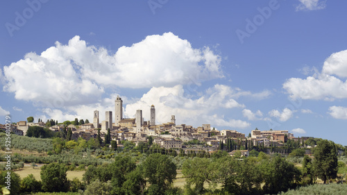landscape of Saint Gimignano  Tuscany  Italy  Europe