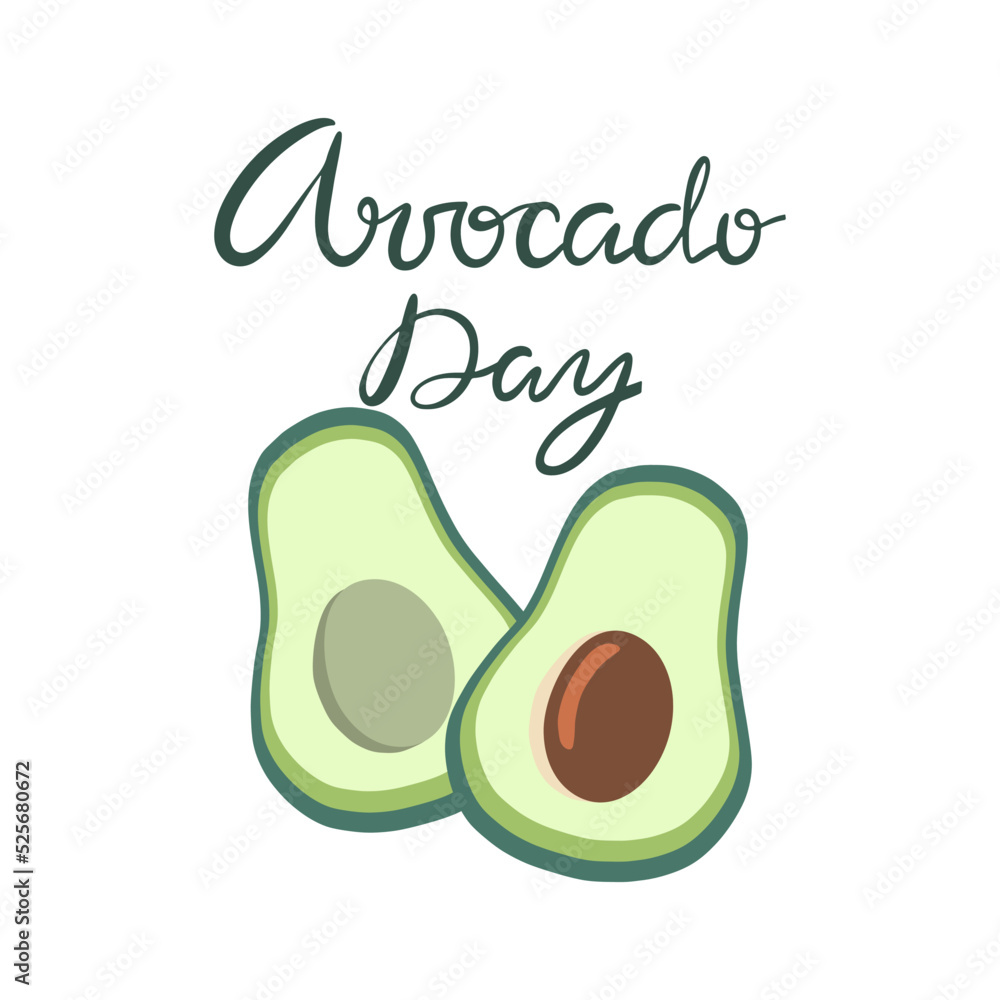 Out of stock avocado illustration. Flat vector food background. Out of stock avocado illustration. Flat vector food background.