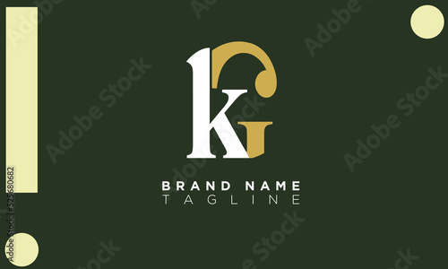 Alphabet letters Initials Monogram logo KG, GK, K and G