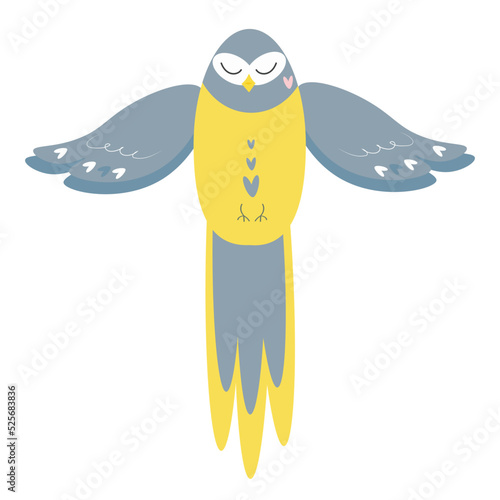 cartoon bird with a smile