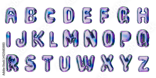 Alphabet, inflatable chrome letters, balloons