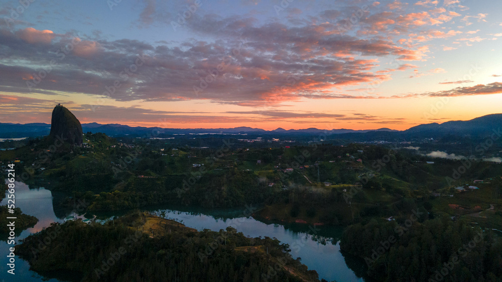 Beautiful sunrise in Antioquia Medellín