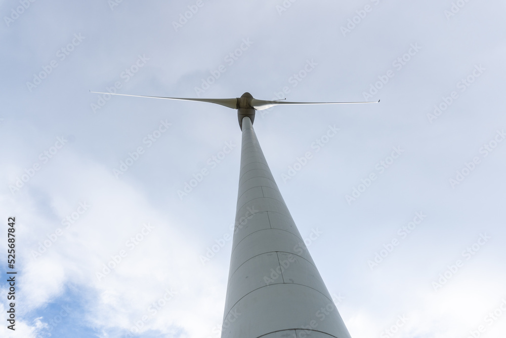 wind turbine on a background of grey clouds wind turbine on a background of grey clouds