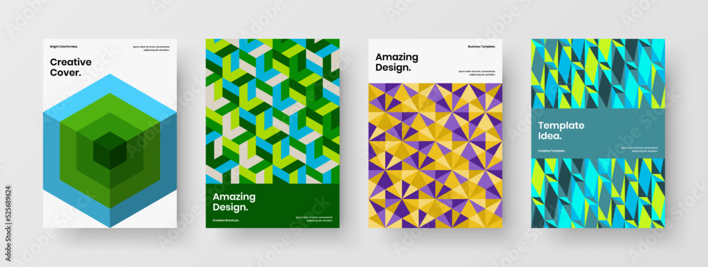 Bright company identity design vector concept composition. Vivid mosaic pattern poster illustration collection. Bright company identity design vector concept composition. Vivid mosaic pattern poster illustration collection.