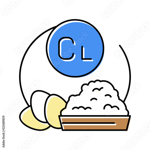 cl vitamin color icon vector illustration