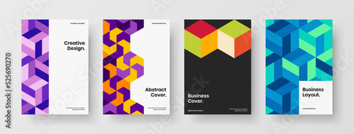 Trendy mosaic tiles brochure template collection. Isolated flyer A4 vector design concept bundle. Free Download Trendy mosaic tiles brochure template collection. Isolated flyer A4 vector design concept bundle. - GFXLoad
