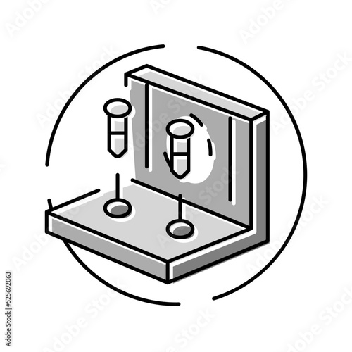 insert bolt assembly furniture color icon vector illustration