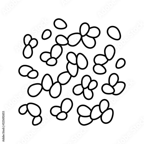 duckweed seaweed line icon vector illustration