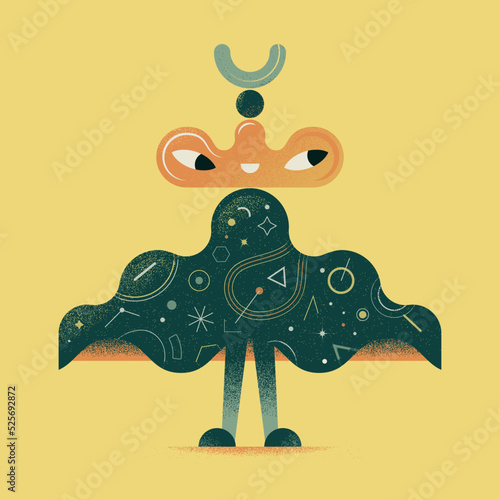 Vector illustration of a nice cosmic monster