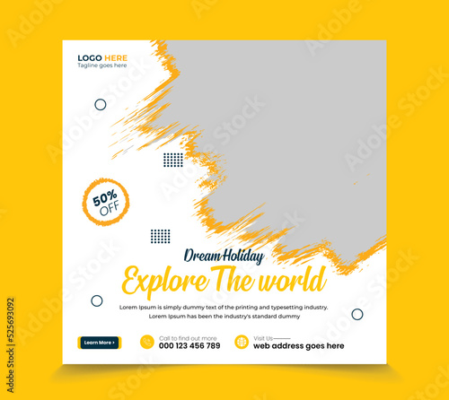 Dream Holiday Square web post banner design