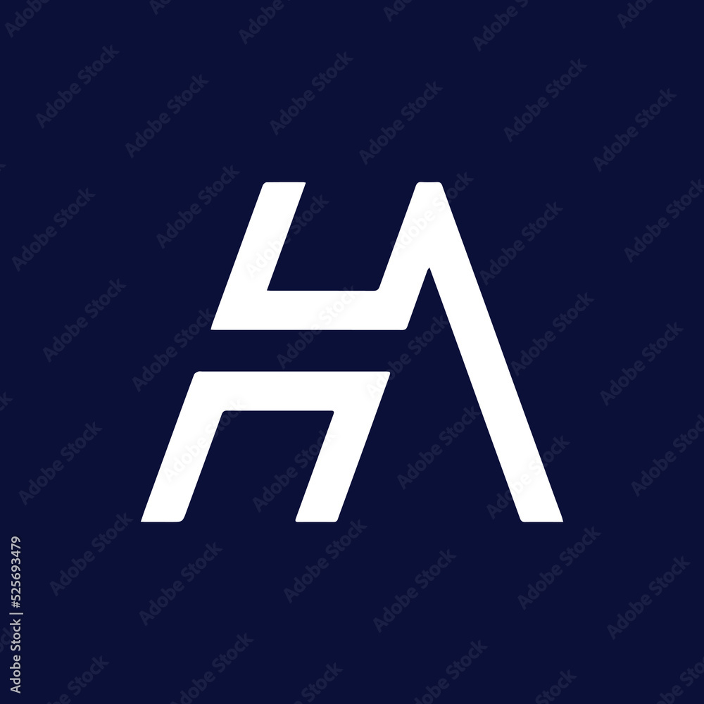 Obraz premium HA Logo Design , Initial Based HA Icon