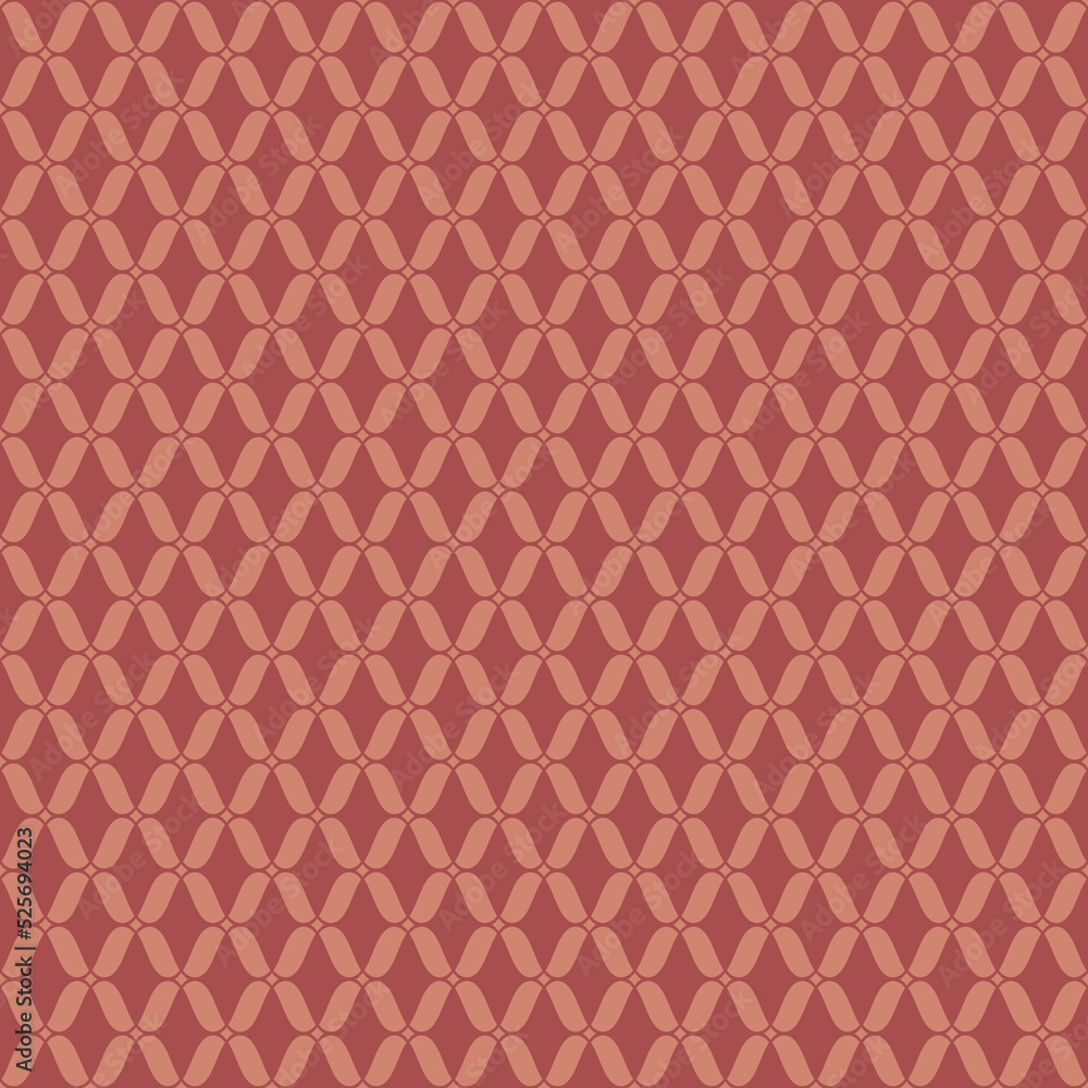 Vector seamless pattern. Abstract background with wavy mesh, lattice, curved grid. Retro vintage style. Graphic texture of weaving, net, lace. Maroon and orange color. Elegant repeat decorative design Vector seamless pattern. Abstract background with wavy mesh, lattice, curved grid. Retro vintage style. Graphic texture of weaving, net, lace. Maroon and orange color. Elegant repeat decorative design