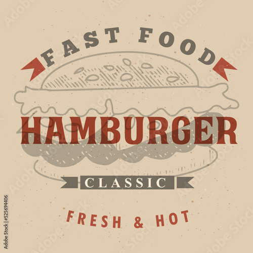 Hamburger label design