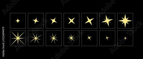 Colorful shine light FX. Shine effect sprite sheet for animation and motion design.
