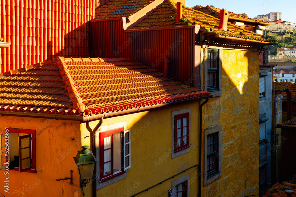 Traditional architecture sunset Porto Portugal