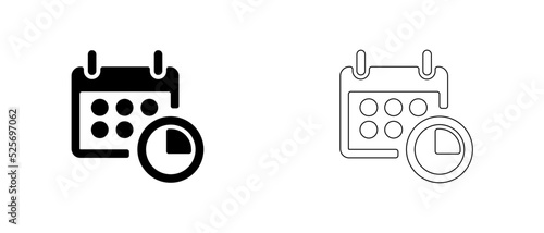 Vector icon for sending delayed messages.