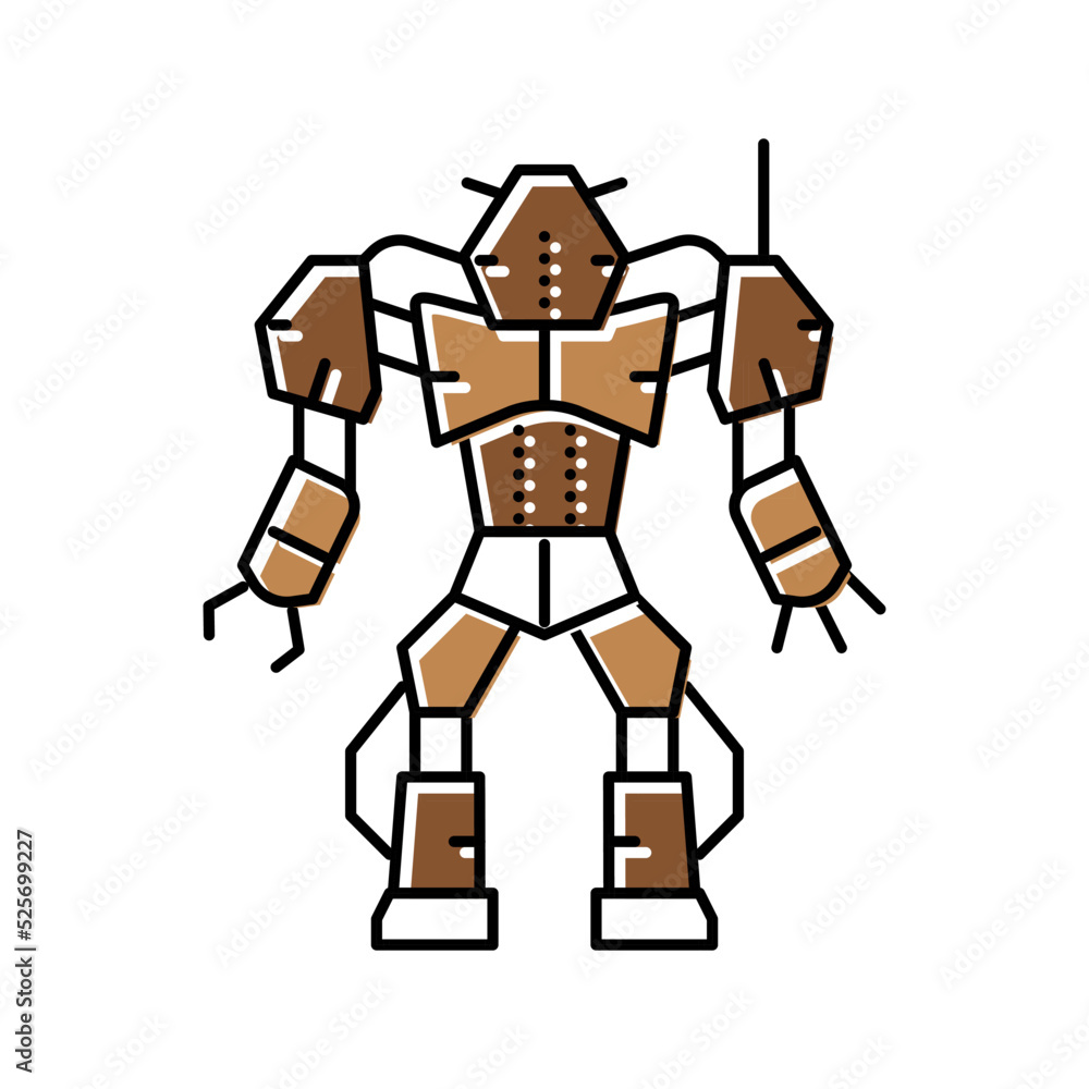 robot monster color icon vector illustration