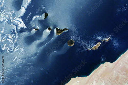 Canary Islands from space. Elements of this image furnished by NASA