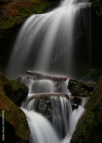 waterfalls on the roaring fork motor trail near Gatlinburg Tennessee in the smoky mountain national park