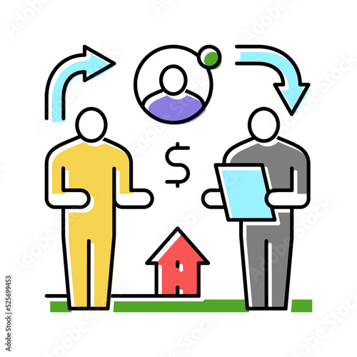 Foto escrow account property estate home color icon vector illustration