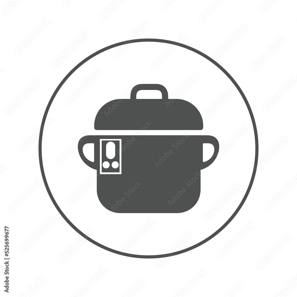 Electric cooking rice cooker icon | Circle version icon | Electric cooking rice cooker icon | Circle version icon |