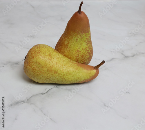 pears on a marble  table
