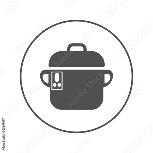 Electric cooking rice cooker icon | Circle version icon |