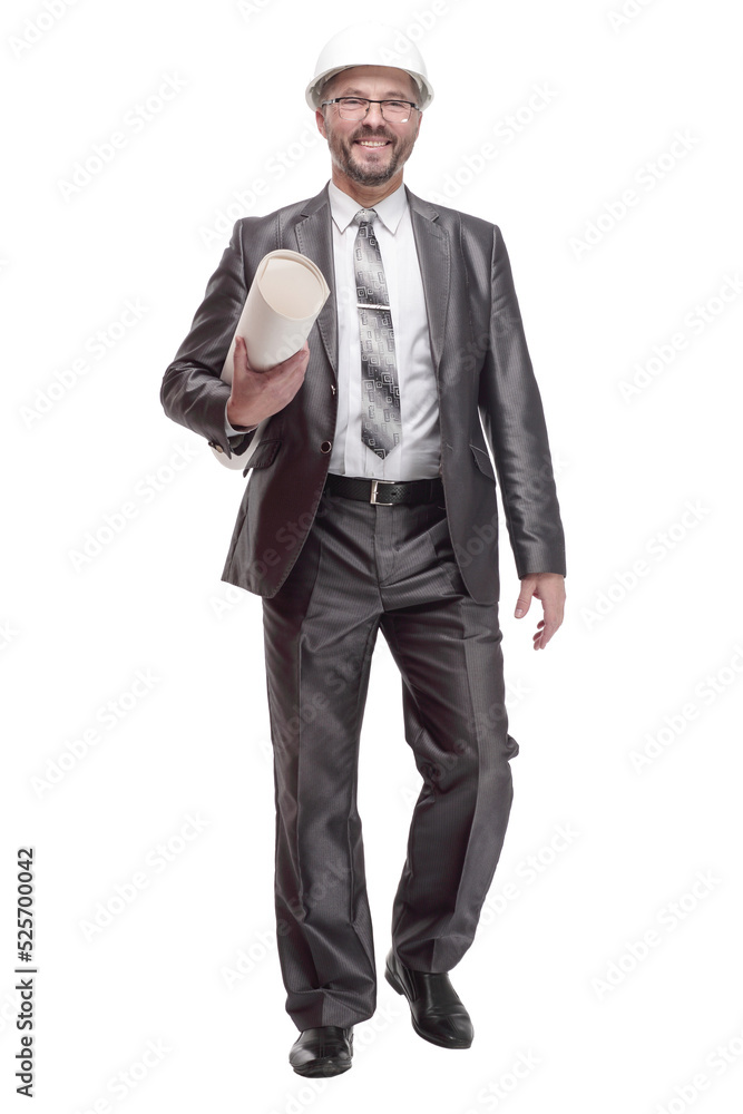 smiling business man with drawings. isolated on a white background. smiling business man with drawings. isolated on a white background.