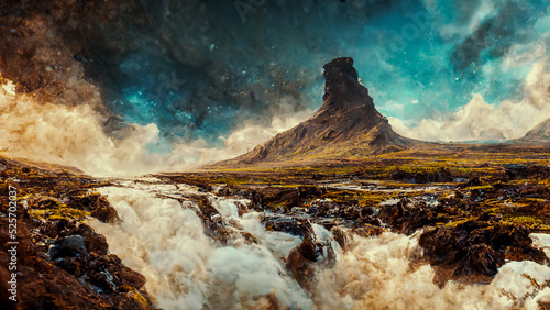 Futuristic Icelandic Landscape photo