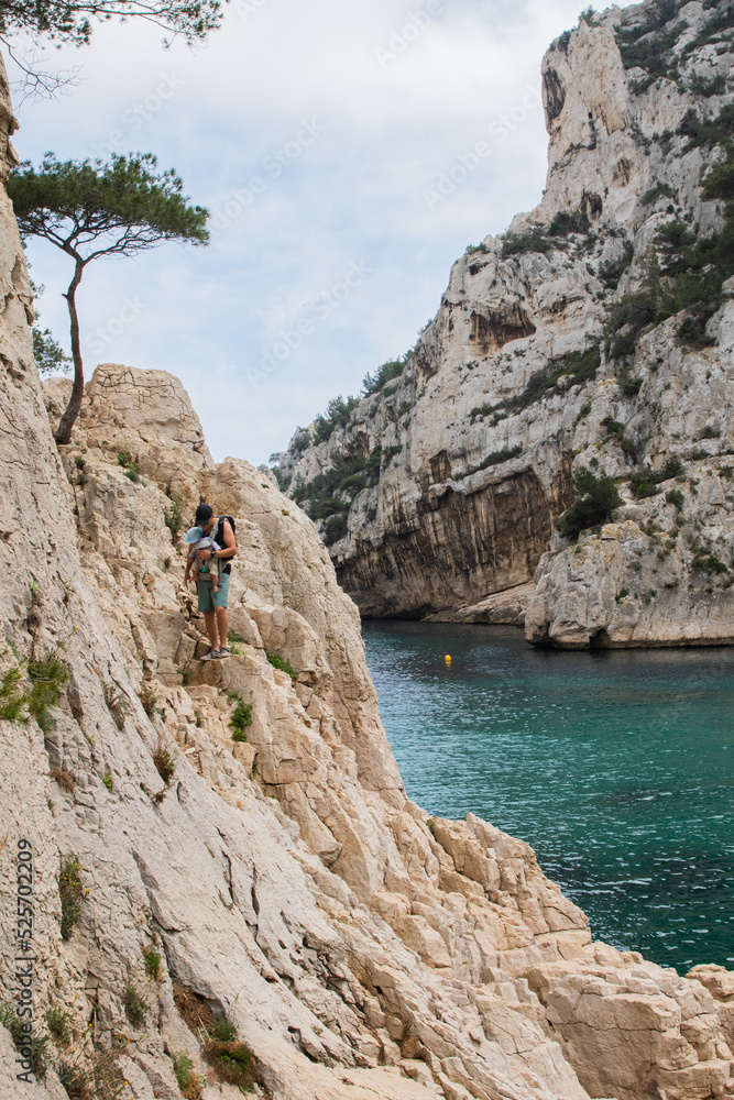 France Mediterranean Calanque Fjords Cliffs Hiking Father Son Backpacking 
