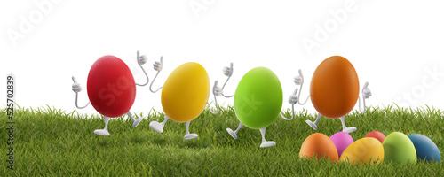 jumping Easter eggs with th...
