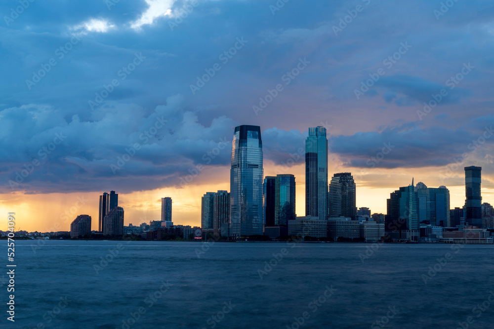 Fototapeta premium beautiful sunset time in Manhattan downtown