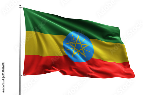 flag real realistic fabric flying wave shine country nation national pole hd transparent png ETHIOPIA