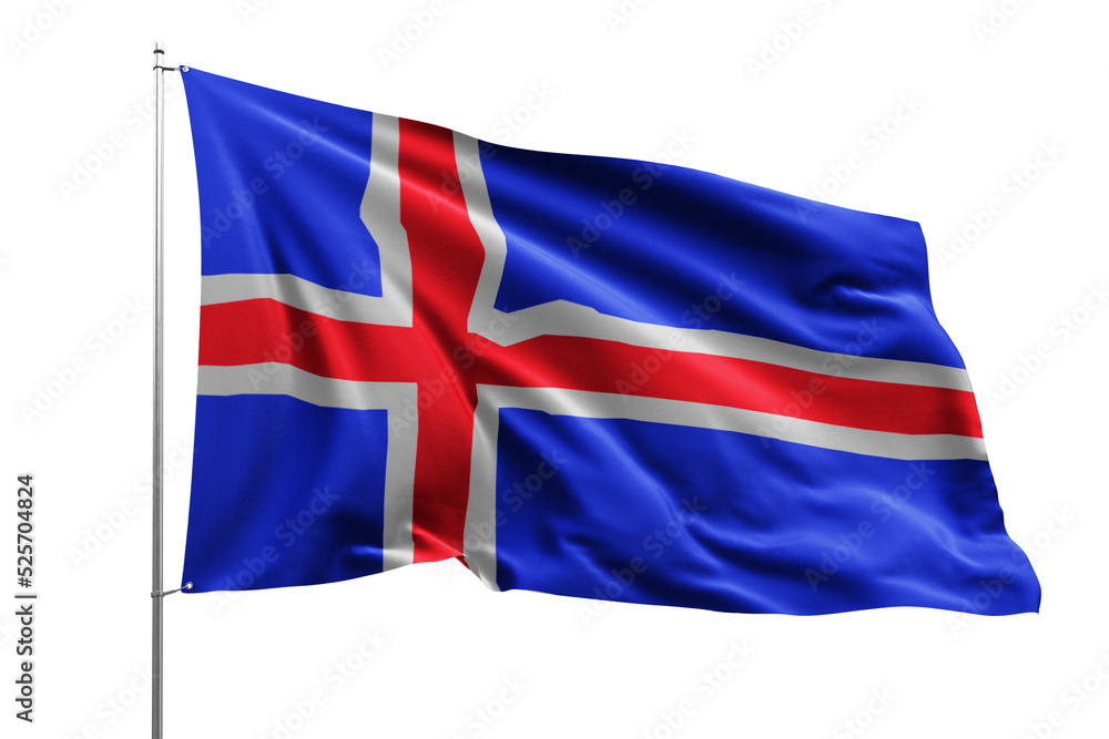 flag real realistic fabric flying wave shine country nation national pole hd transparent png iceland